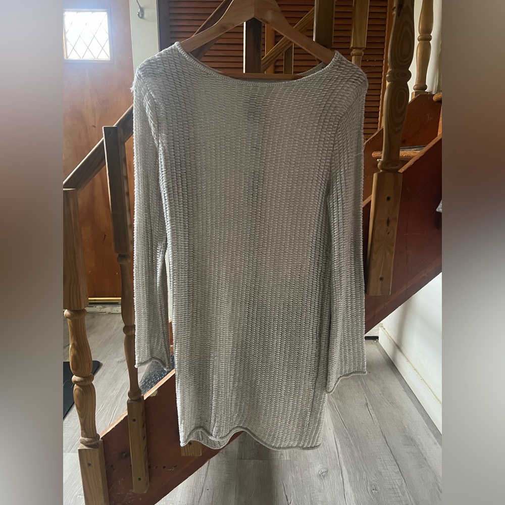 J.Crew Collection Metallic Open Weave Sweater Dress